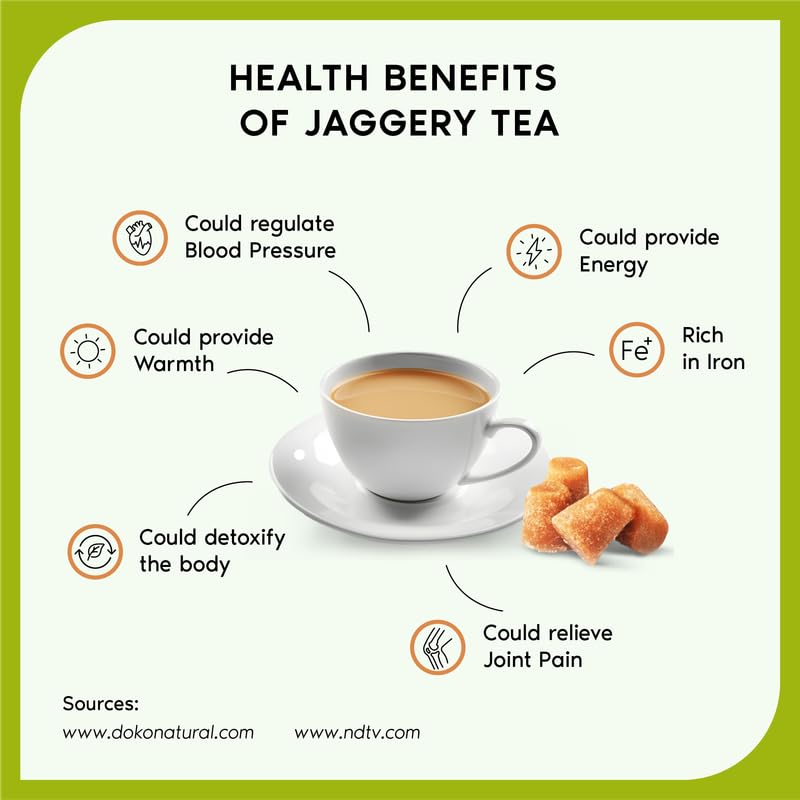 Foodia Gold Jaggery Cardamom Tea 3 In 1 Readymix - Pack Of 2 X 400gm, 14.1 Ounce Each | Premium Tea Mix With Jaggery, Cardamom & Assam Tea - Elaichi Chai Mix, Cardamom Tea Mix | Low Caffeine