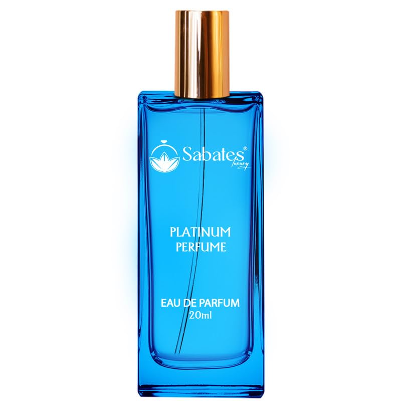 Sabates Platinum Eau De Parfum 20ml 0.6 Fl.oz. | Long Lasting Unisex Fragrance | Best For Gifting