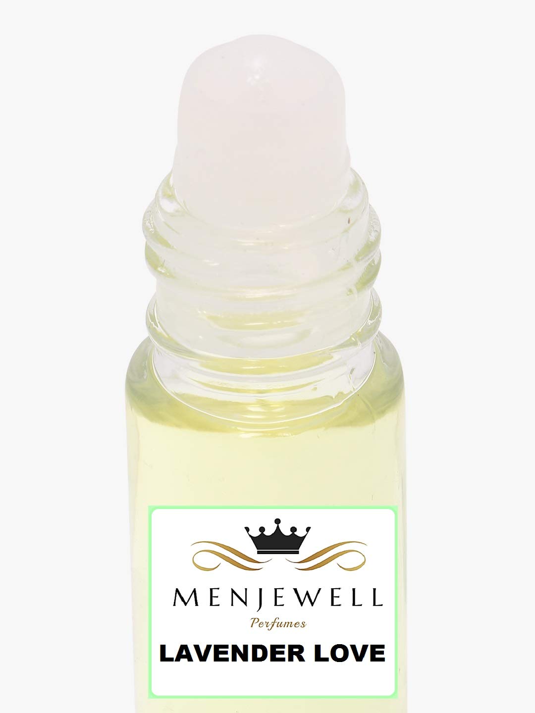 Menjewell Rose Fresh + Lavender Love Eau De Perfume Attar 9ml 0.3 Fl.oz. Each Pack Of 2 | Unisex Fragrance | Long Lasting