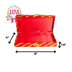 Leheriya Print Cash Box, Shagun Box, Gift Box, Gaddi Box, Jewellery Box, Shagun Envelope Wedding Gift, Colour - Mixed, Special Feature - Portable, Pack Of 4