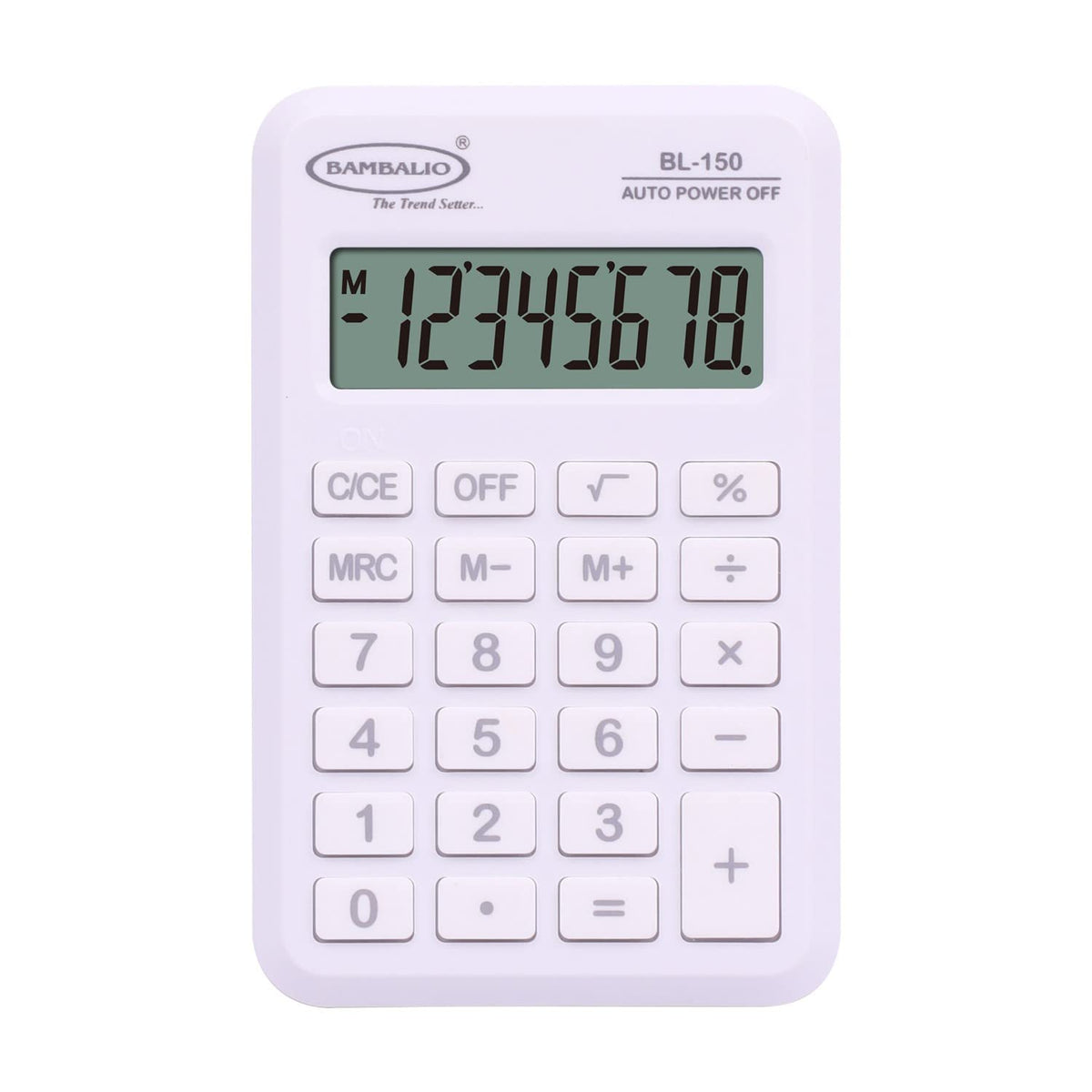 Bambalio Bl-150 Pocket 8 Digits-large LC Display Size Electronic Calculator 3 Years Warranty. (White) | LCD Screen For A Longer Life