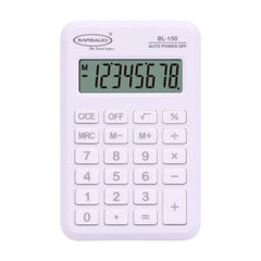 Bambalio Bl-150 Pocket 8 Digits-large LC Display Size Electronic Calculator 3 Years Warranty. (White) | LCD Screen For A Longer Life