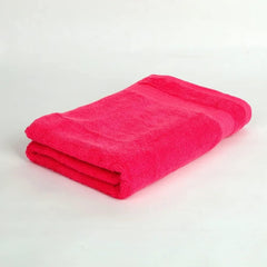 100% Cotton Large Size Bath Towel 500 Gsm | Soft & Absorbent Quick Dry & Durable Bath Towel (Dark Pink)