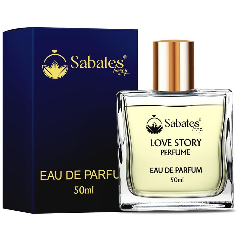 Sabates Love Story Eau De Parfum 50ml 1.6 Fl.oz. | Long Lasting French Fragrance For Unisex