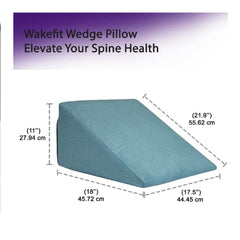 Wedge Cushion, Bed Pillow, Orthopedic Memory Foam Leg Pillow - Olive Green | Neck & Back Support Pillow, For Sitting & Sleeping, Pain Relief | Wedge Pillow, Multi-Purpose Use, Easy To Clean
