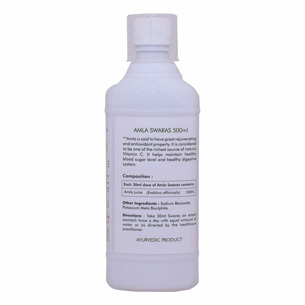 Herbal Hills Amla Swaras Amla Juice, Rich In Vitamin C And Natural For Immunity & Digestion | 500ml 1.1lbs