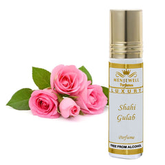 Menjewell Luxury Shahi Gulab Attar Perfume 8ml 0.27 Fl.oz. Unisex Fragrance | Long Lasting | Non Alcoholic