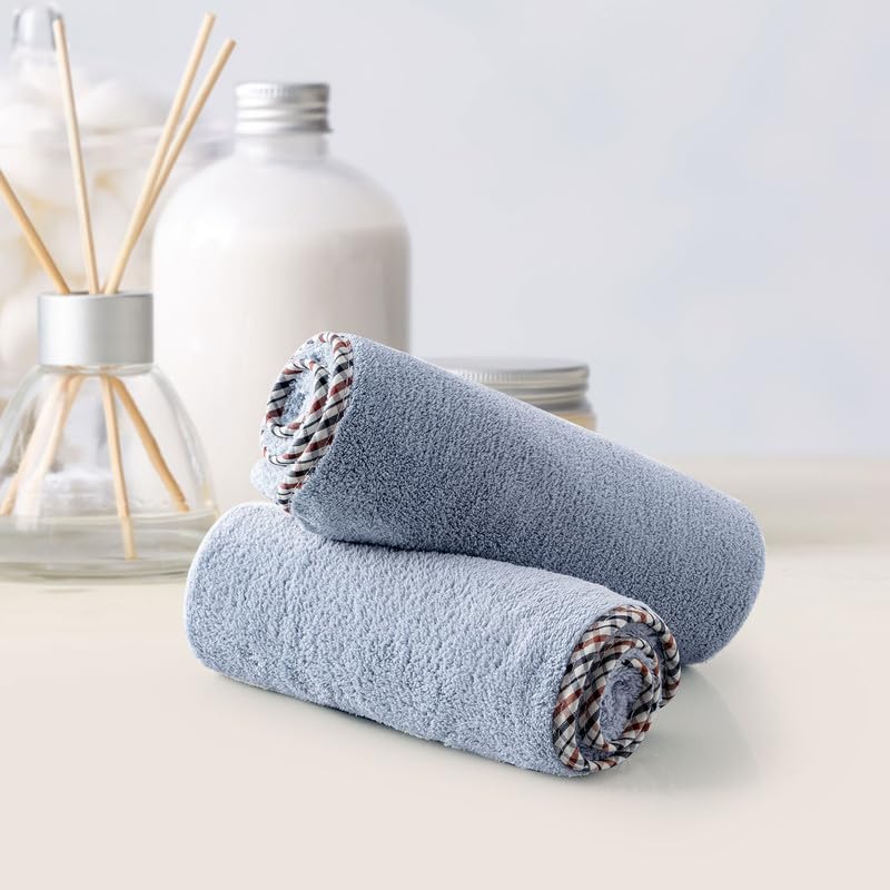 Spread Spain Microfiber Hand Towel 360 Gsm | Hand Towel For Gym & Workout Towels | Set of 2 (American Denim)