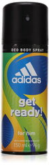 Adidas Get Ready For Him Deodorant Body Spray 150ml 5.0 Fl.oz. Unisex Fragrance | Developed With Athletes