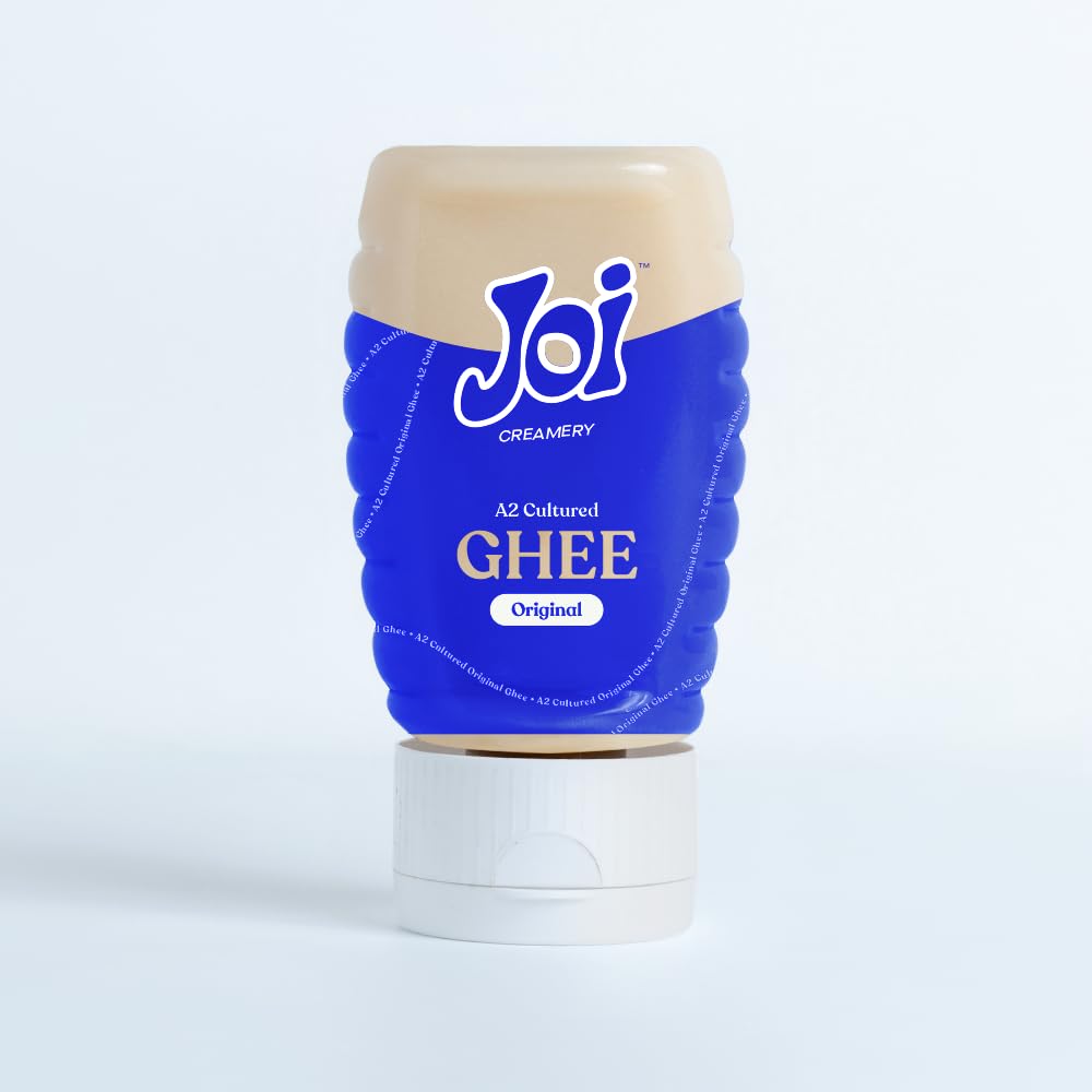 100% Pure Cultured Original A2 Cow Desi Ghee By Joi | Good Source Of Protein Fiber Healthy Desi Ghee Perfect For Diet | (350ml) 11.8 Ounce | Plastic Bottle