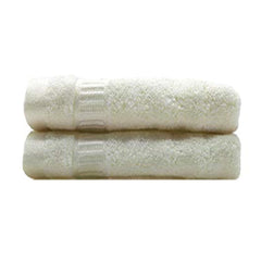 Mush Bamboo Hand Towels 600 Gsm | Ultra Soft, Absorbent & Quick Dry Towel For Gym, Travel, Sports & Yoga (Cream) Set Of 2