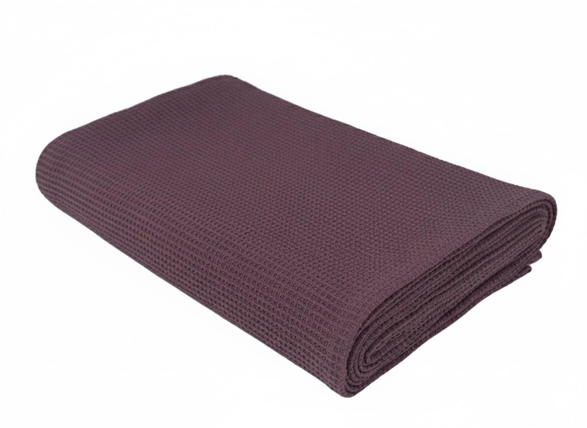 Go Green Organics Gots Certified Waffle Bath Towel 600 Gsm | Super Absorbant & Quick Dry, No Softeners, Environment Friendly Bath Towel (Burgundy)