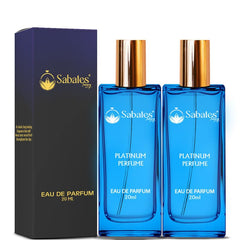 Sabates Platinum Eau De Parfum Each 20ml 0.6 Fl.oz. Combo Of 2 | Long Lasting Fragrance For Men & Women | Perfect For Dailywear