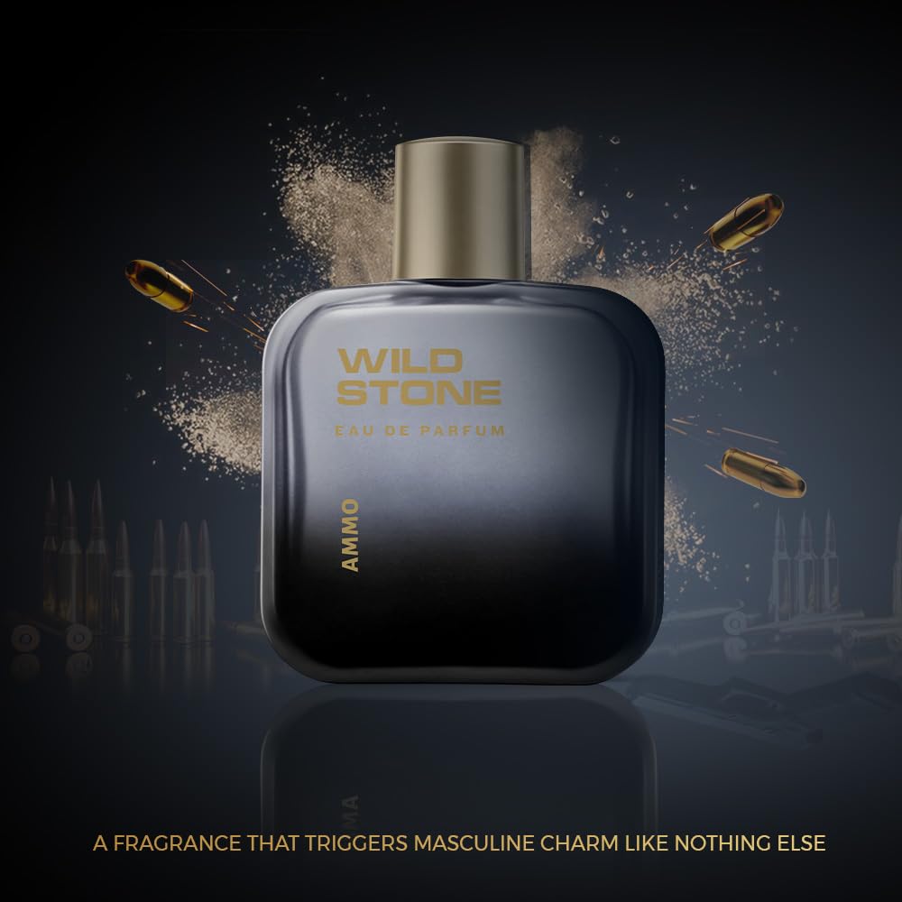 Wild Stone Ammo Eau De Parfum For Men 100ml 3.4 Fl.oz. | Spicy & Woody Long Lasting Fragrance