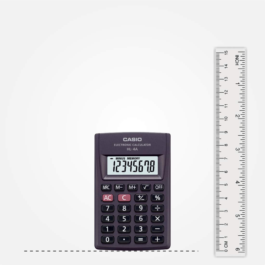 Casio Hl-4a Portable Calculator, Extra Small Size | 3 Years Warranty Manufacturer