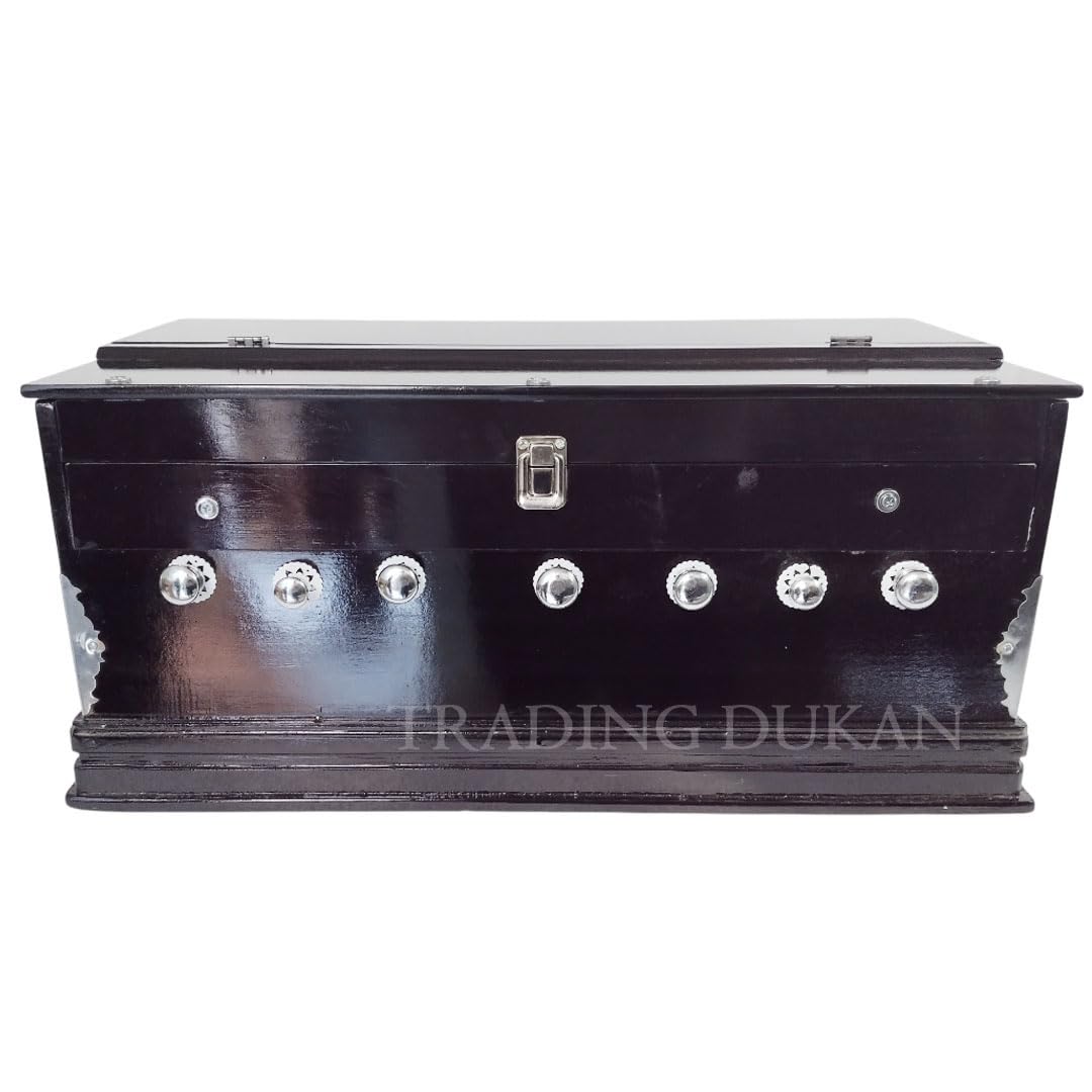 Musical Instrument Harmonium - 7 Stoppers, 39 Smooth Conditioned Keys, Double Bellow, Two Reeds (Base- Male), Perfect For Every Octave | Compact & Portable Design
