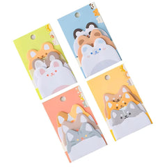Cute Cartoon Sticky Notes - Animal Shape Page | Writing Sticky Memo Pads – Any 1 Style, 15 + Sheet