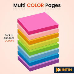 Self Sticky Notes - Pack Of 4 Neon Colors, 400 Sheets - Pack 100 Sheets Per Pad, 4 Color Pads