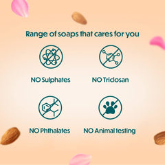 Himalaya Moisturizing Almond & Rose Soap, Antiseptic | 125gm (Pack Of 4)