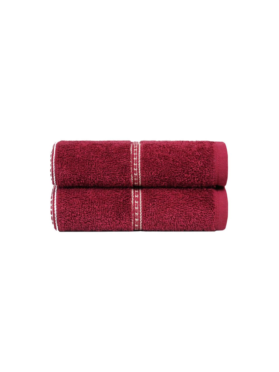 Mytrident Hand Towel Urban Comfort 400 Gsm | 100% Cotton Bath Towel (Rosie Wine)- Pack Of 2