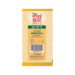 Natural Desi Ghee By Nature Shuddh | Rich In Vitamins A, D, E, & K Healthy Pure Desi Ghee For Garnish | (500ml) 16.9 Ounce | Box Pack