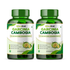 Nutrafirst Garcinia Cambogia Tablets 800mg With 70% Hca & Green Tea Extract, For Weight Management, Improves Digestion For Men & Women | 60 Tablets 100gm 0.2lbs Each Pack Of 2