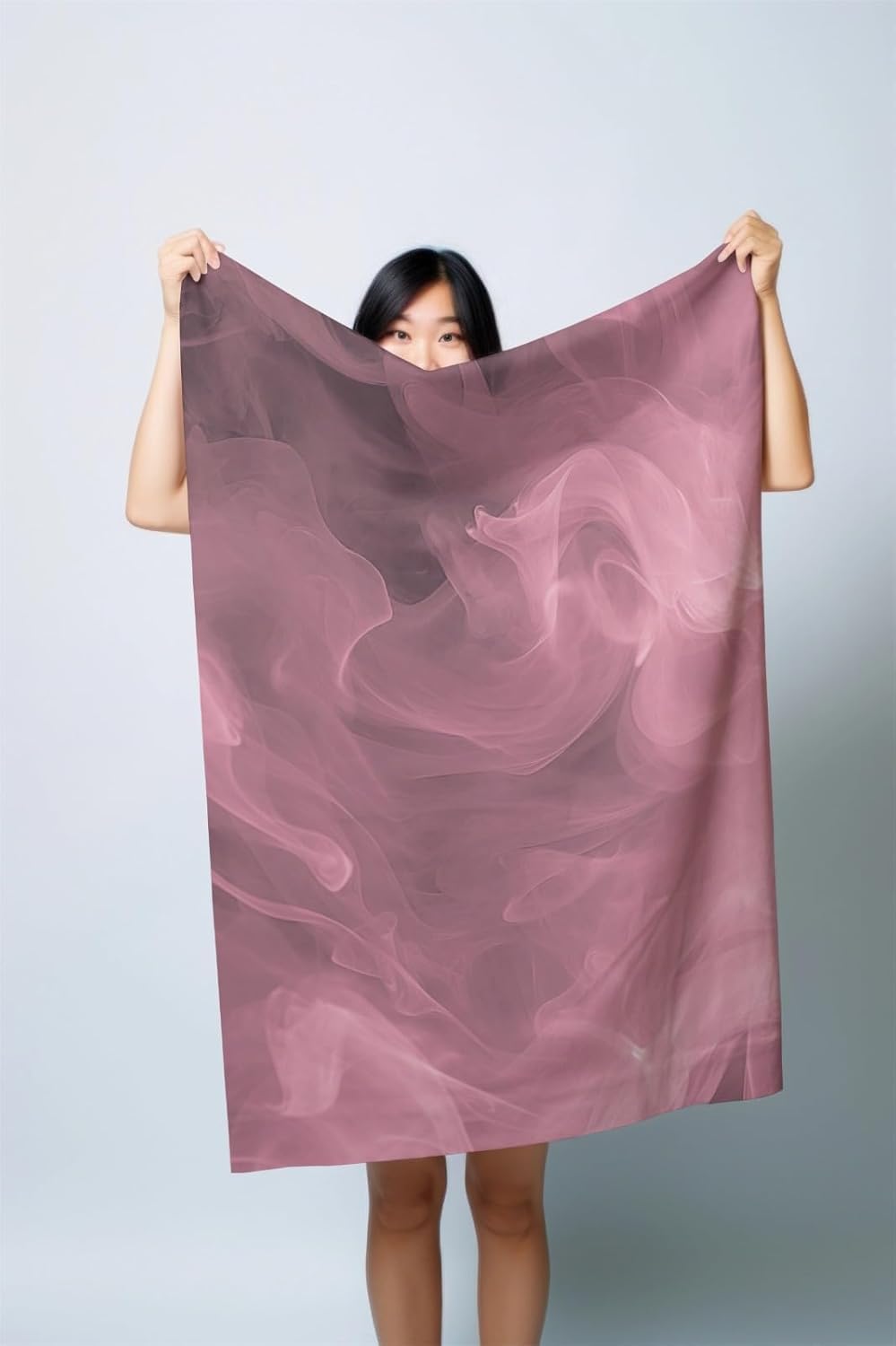 Madake Bamboo Ultra Soft Printed Thin Towel 454 Gsm | Quick Dry, Super Absorbent | Extra Large Bath Towel For Men & Women Pack Of 2 (Azure Mist & Rose Mist)
