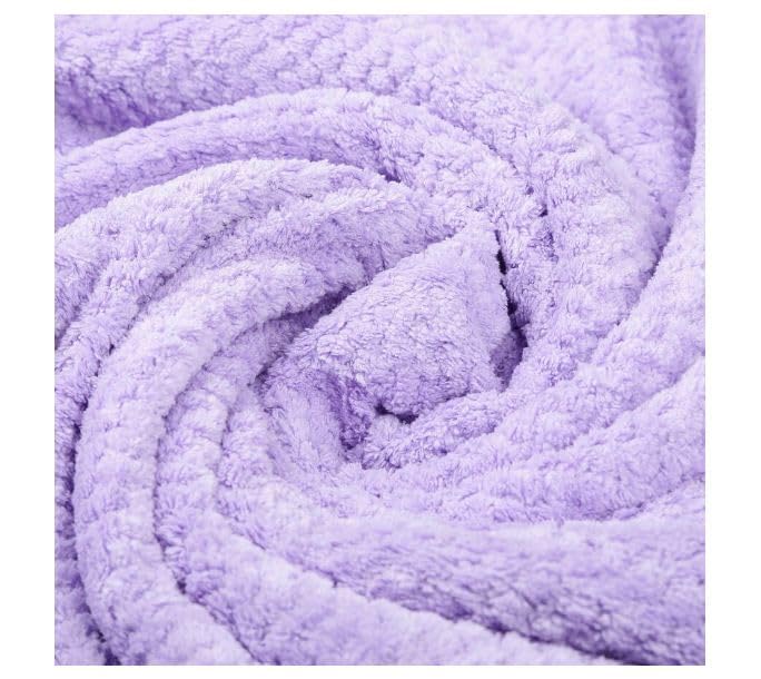 Linear Microfiber Bath Towel & Hand Towel 300 Gsm | Microfiber Bath Towels For Large Size For Men & Women (Purple)