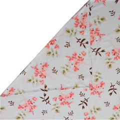 Premium Cotton Single Bedsheets With 1 Pillow Covers - 60 X 90 Inches, Aqua & Pink | Printed Single Sheet Super Soft Breathable & Wrinkle Free