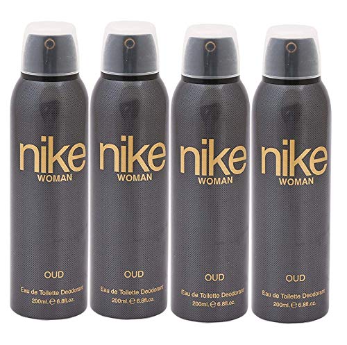 Nike Oud Eau De Toilette Deodorant Spray 800ml 27.0 Fl.oz. Pack Of 4 | Perfect Gift For Wife | Long Lasting Fragramce