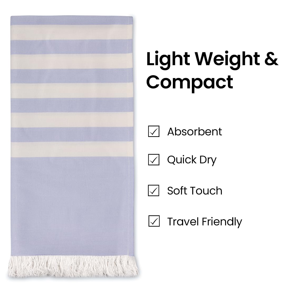 Mush Bamboo Turkish Towel 280 Gsm | 100% Bamboo Ultra Soft, Absorbent & Quick Dry Towel For Bath, Beach, Pool, Travel, Spa & Yoga (Lilac)