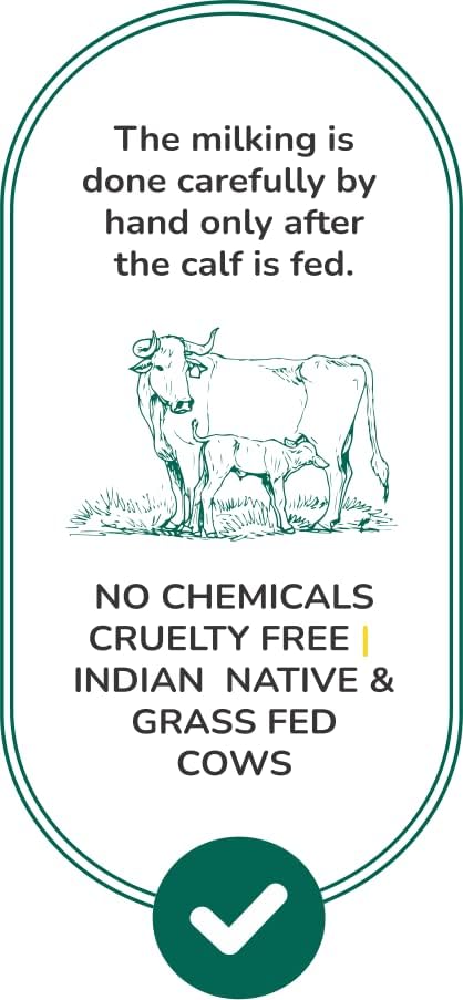 Organic Natural Bilona Cow Ghee By Fidelo | Naturally Healthy Pure Cow Ghee For Sweets & Laddus | (1 Litr) 33.8 Ounce