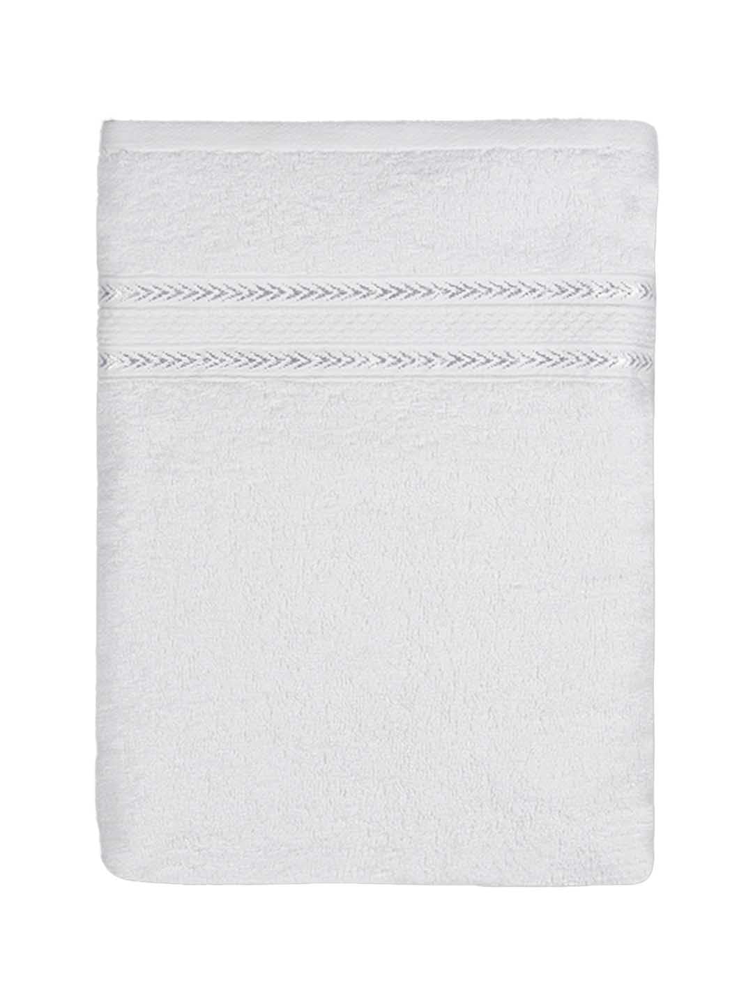 Ramraj Cotton Soft & Absorbent Terry Bath Towel 450 Gsm (White)