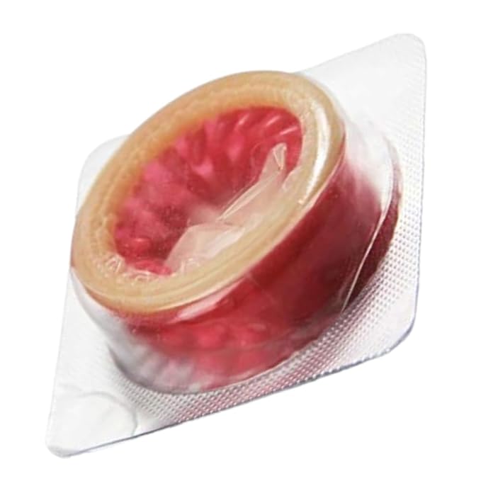 22k Dotted Long Lasting Extra Dotted Condom For Men Latex Condom Standard Size 2 Pcs Set-5008