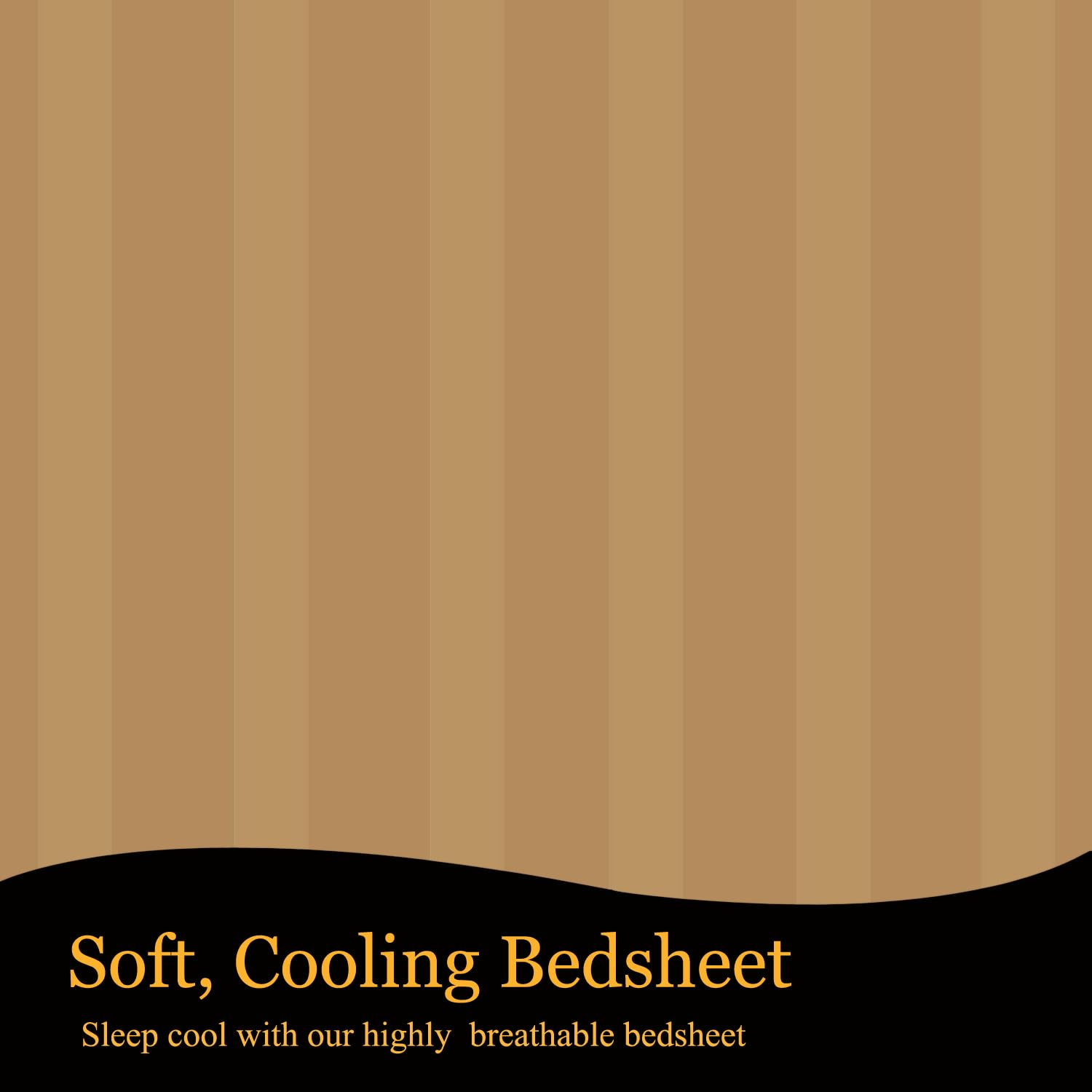 Plain Double Bedsheet For Queen Size With 2 Pillow Covers - 90 X 95 Inches, Beige | Wrinkle Resistant & Soft Skin Safe | All Season Comfort Fabric