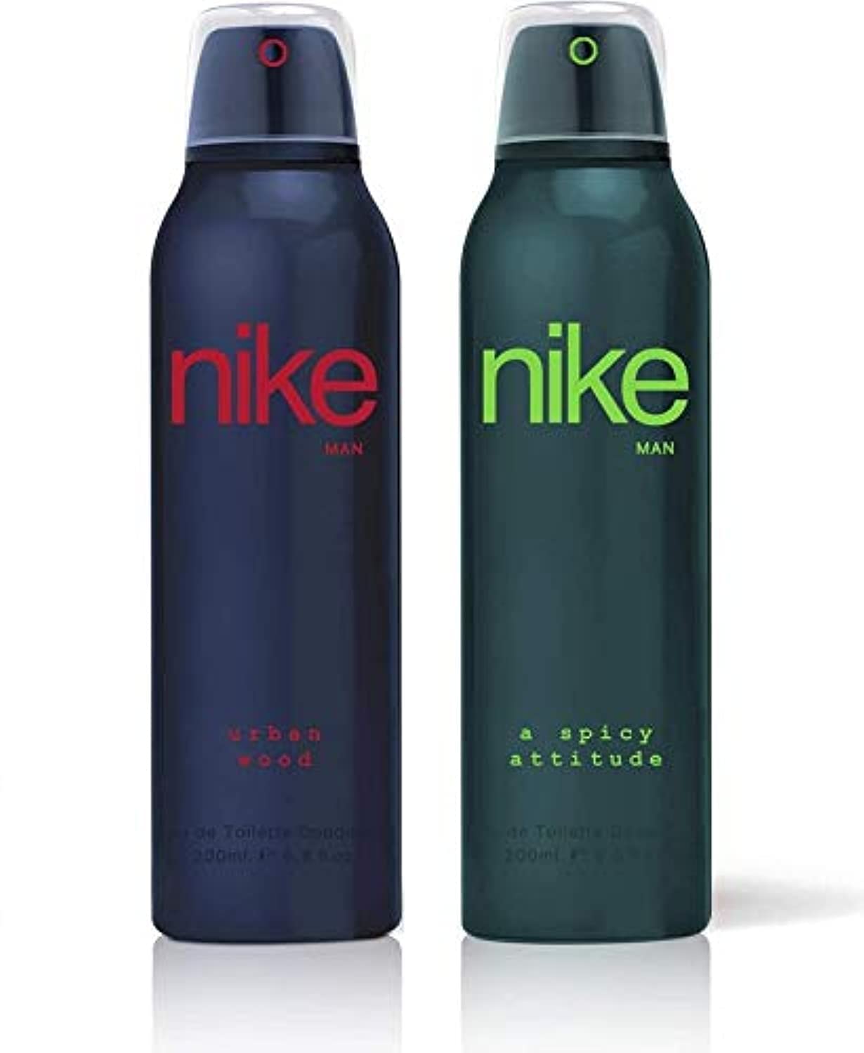 Nike Urban Wood & A Spicy Attitude Eau De Toilette Deodorant 400ml 13.5 Fl.oz. Pack Of 2 | Perfect Gift Set For Men