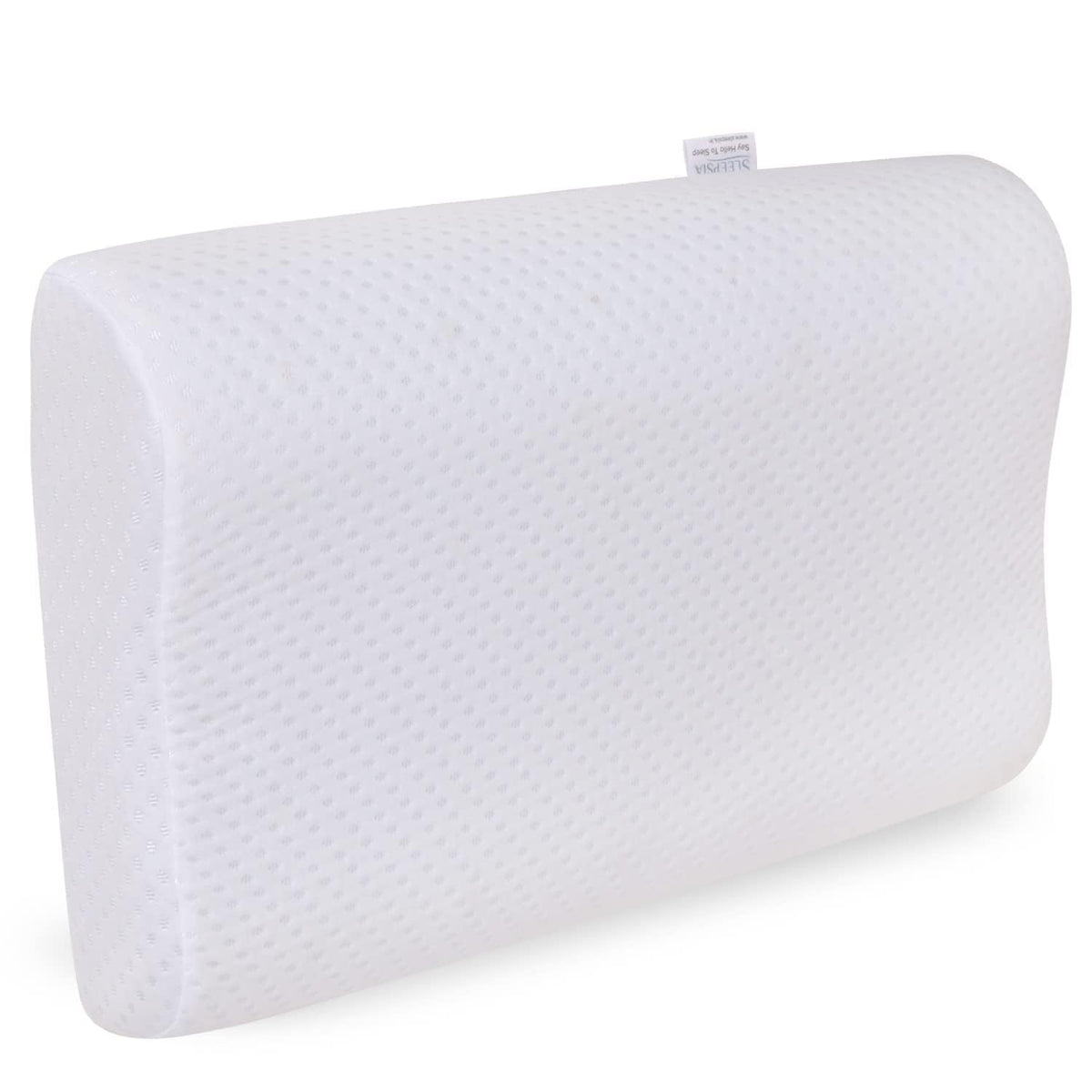 Cervical Orthopedic Memory Foam Pillow For Neck, White Pillow, Standard Size | For Back Pain Support, Gel Pillow With Washable Cover, Shoulder Pain Relief - Pack Of 1