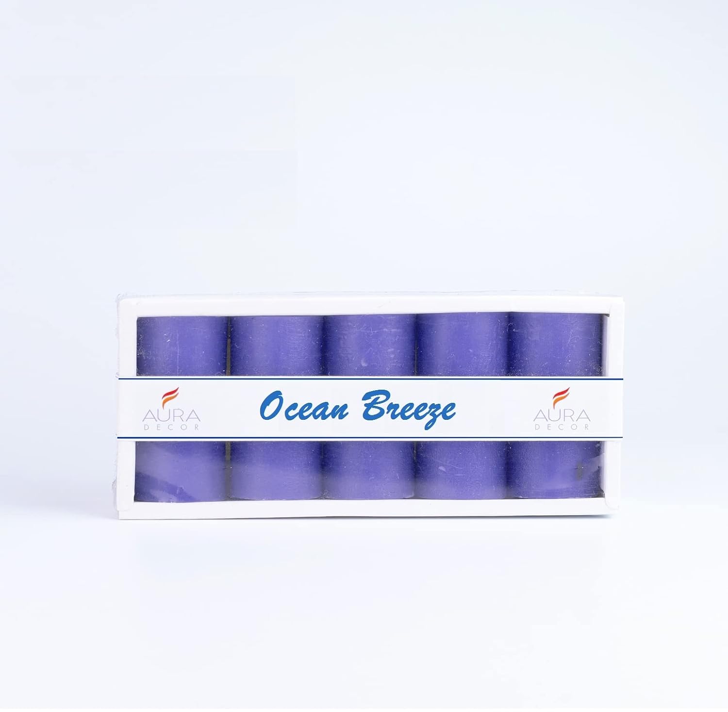 OCEAN BREEZE FRAGRANCE PILLAR CANDLE SET OF 5 | AROMA CANDLE | LONG BURNING TIME