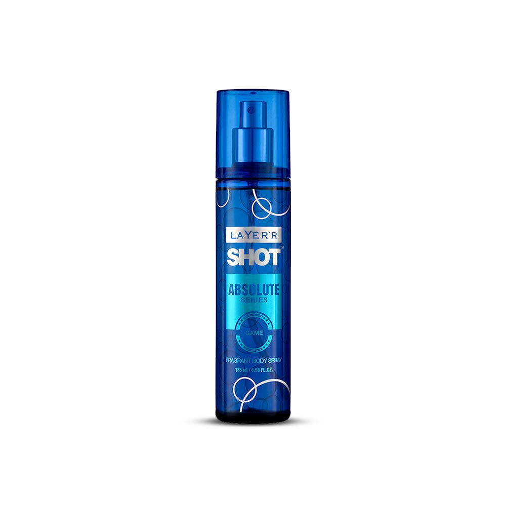 Layer'r Shot Absolute Series Game Fragrant Body Spray 135ml 4.56 Fl.oz. | Ideal For Men