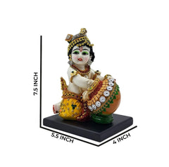Baby Krishna Bal With Rakhi Pair Kishan, Bal Gopal Ji, Makhan Chor Idol, Resin, Eco Friendly, Baby Krishna Statue, Occasion - Congratulations, God Idols, Janmashtami Specials, Sculpture