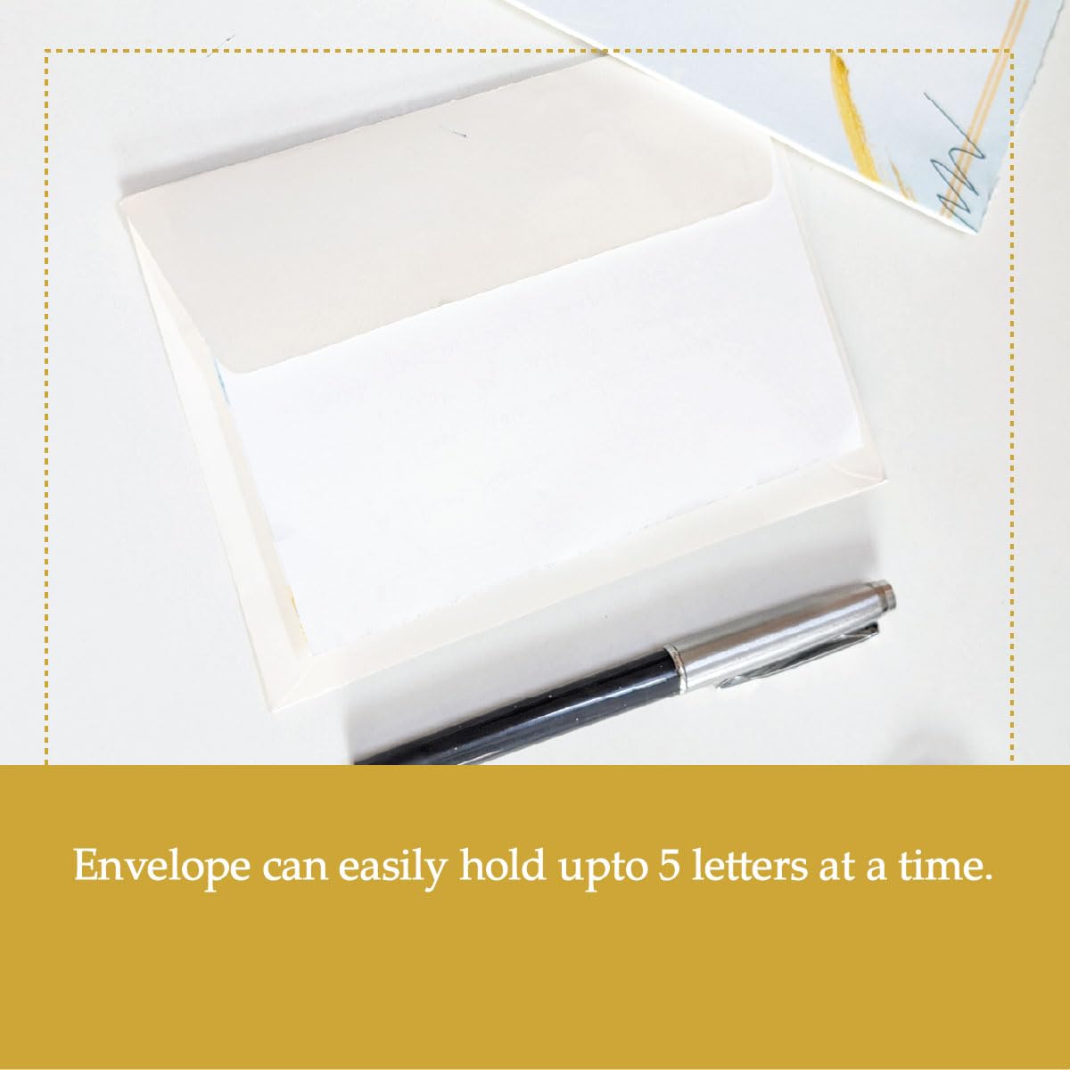 Letter Pad Letters & 20 Envelopes, Unruled Pages Perfect For Letter, Poetry, A5 Size (Blue)