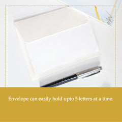Letter Pad Letters & 20 Envelopes, Unruled Pages Perfect For Letter, Poetry, A5 Size (Blue)