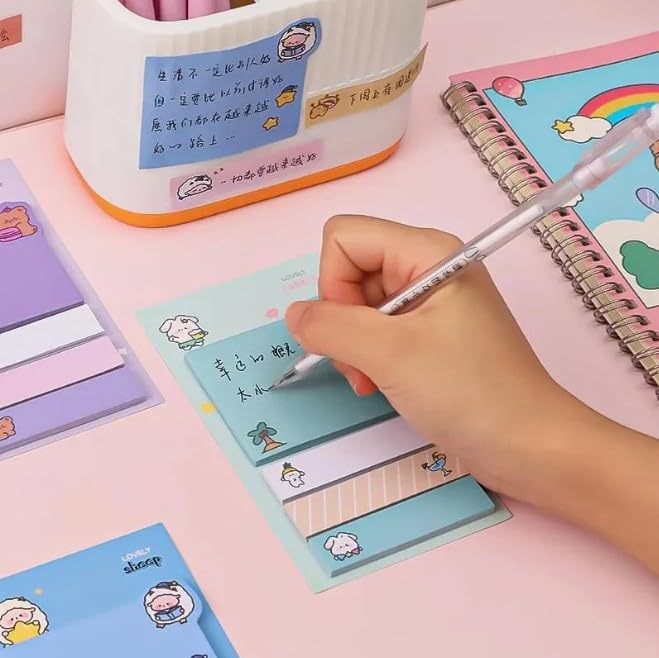 Sticky Note Pads Self Stick Notes Study School and organizing (Multicolor, Pack of 2)