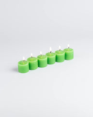 GREEN APPLE FRAGRANCE VOTIVE CANDLES SET OF 6 | BURNING TIME APPROX 5 HOURS