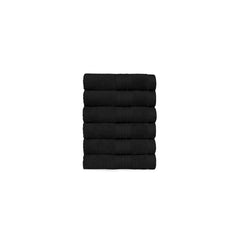 Trident Soft Comfort Air Rich 100% Cotton Towel 500 Gsm | Highly Absorbent Towels For Men/Women, 6 Pcs Face Towel Set (Black)