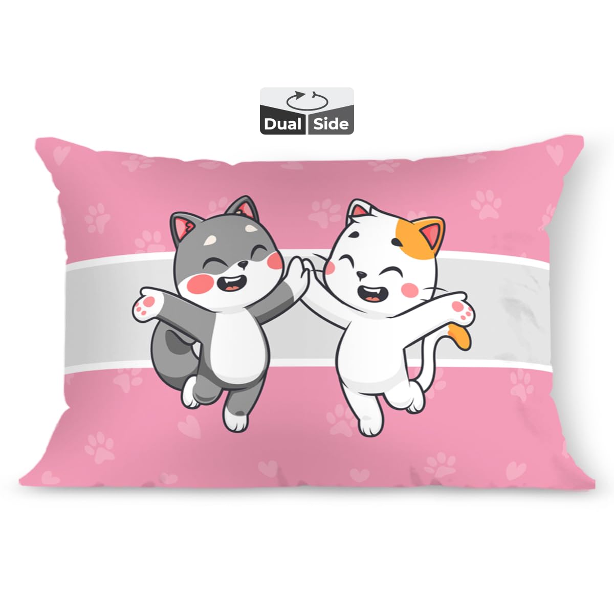 Kids Pillow Cushion With Super Soft Fabric Pillow - 12 X18 Inches | Animal & Cartoon Prints, Soft Pillow, Dual Sided Design | Multi-Purpose, Durable & Easy Care, Made In India - Design 4