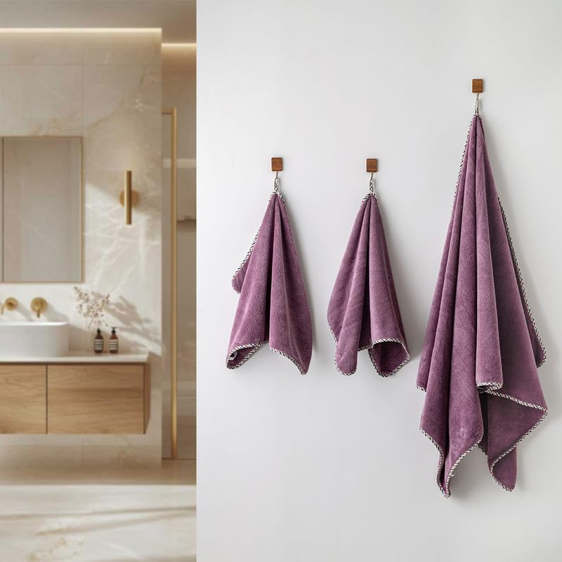 Spread Spain Microfiber 1 Bath + 2 Hand Towel 360 Gsm | Extra Soft Plush High Absorbent Bath Towel For Men & Women (Fashion Fruit)