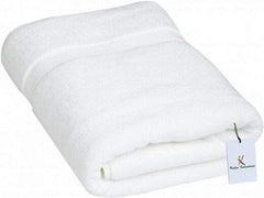 Kuber Industries Cotton Bath Towel 350 Gsm | Super Absorbent & Antibacterial | Lightweight & Odour Free (White)