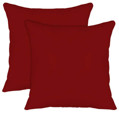 Microfiber Filled Floor Cushion, Decorative Throw Pillow, Maroon - 16 X 16 Inch | Home Décor Pillow, Sofa & Bed Cushion | Soft & Comfortable Pillow, Model No - F_26_kubmart016867 - Set Of 2