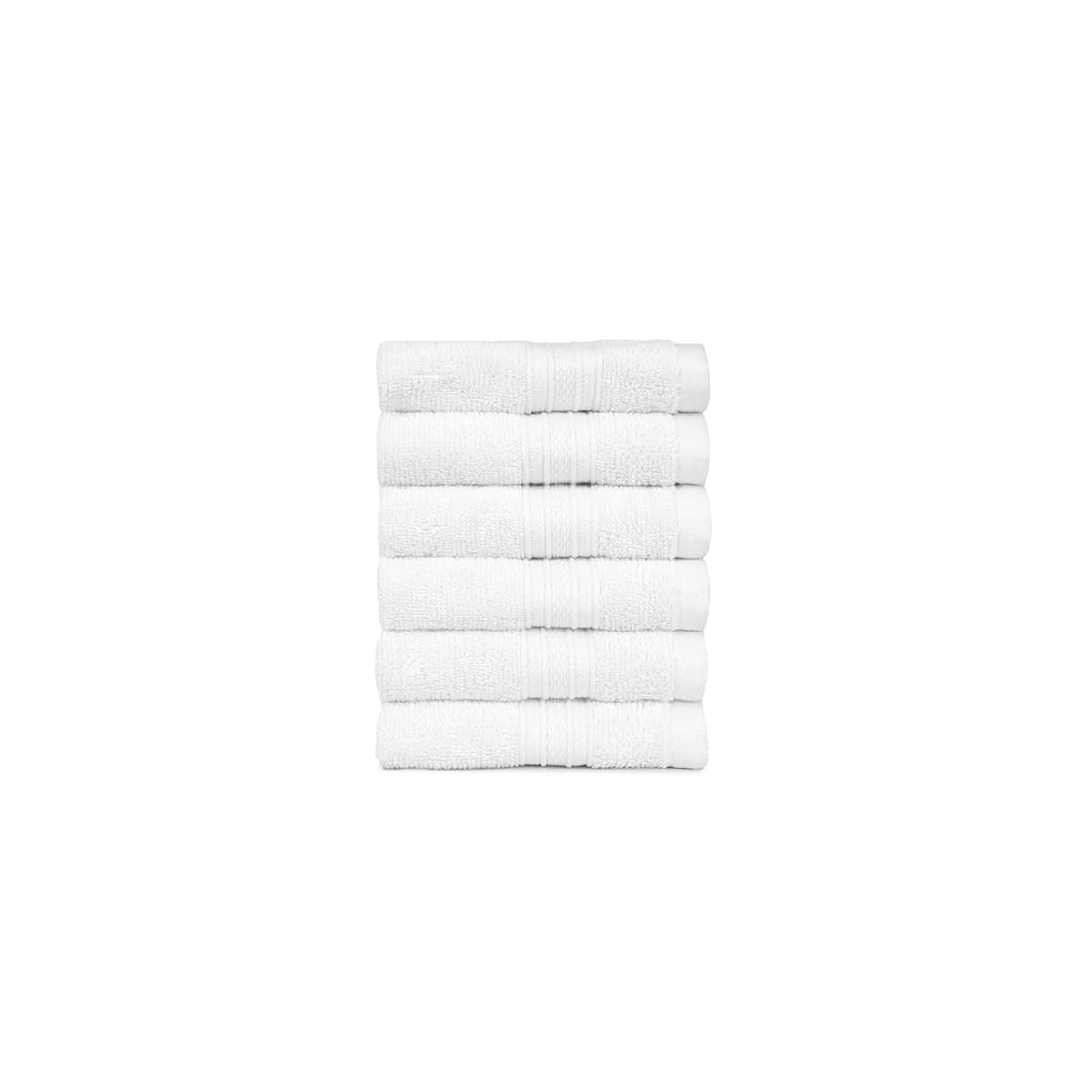 Trident Soft Comfort Air Rich 100% Cotton Face Towel 500 Gsm | Highly Absorbent Towels For Men/Women, 6 Pcs (White)